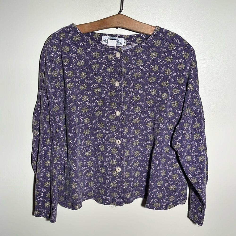 Vintage Smythe and Company Floral Cotton Button Up Top